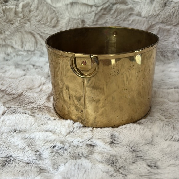 Vintage Brass Planter 5” Wide by Flower Craft - Picture 2 of 6